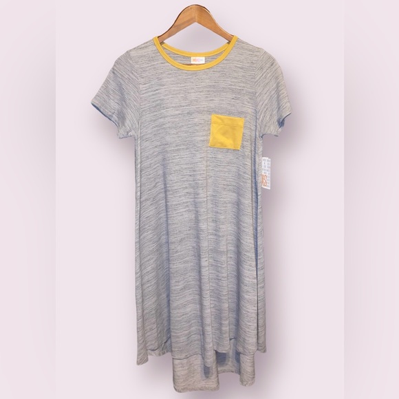 NWT LuLaRoe Carly, Pocket T-shirt Hi-Low Dress - size XS - Picture 1 of 4
